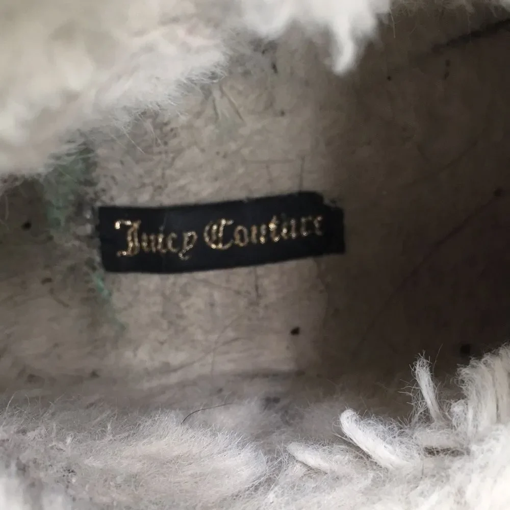 Juicy Couture Burbank Black Faux-Fur Trim Crystal-Embellished Winter Boots
